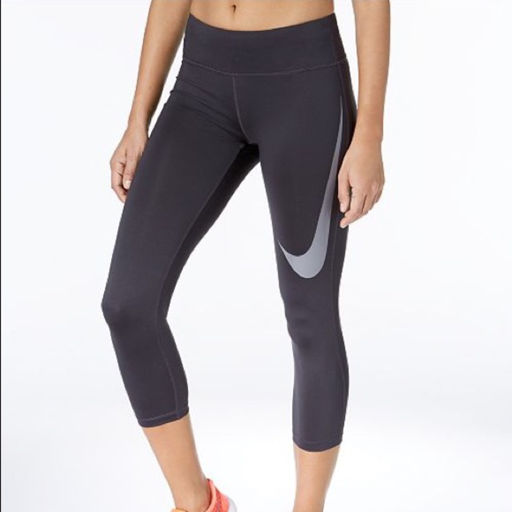 Nike Power Black Essential Crop Running Leggings